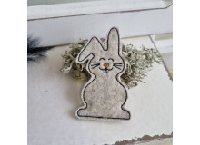 Stickdatei ITH - Blumenstecker Bunnyhase